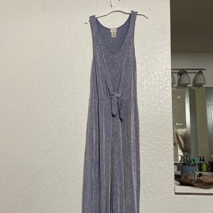 Blue white striped jumpsuit